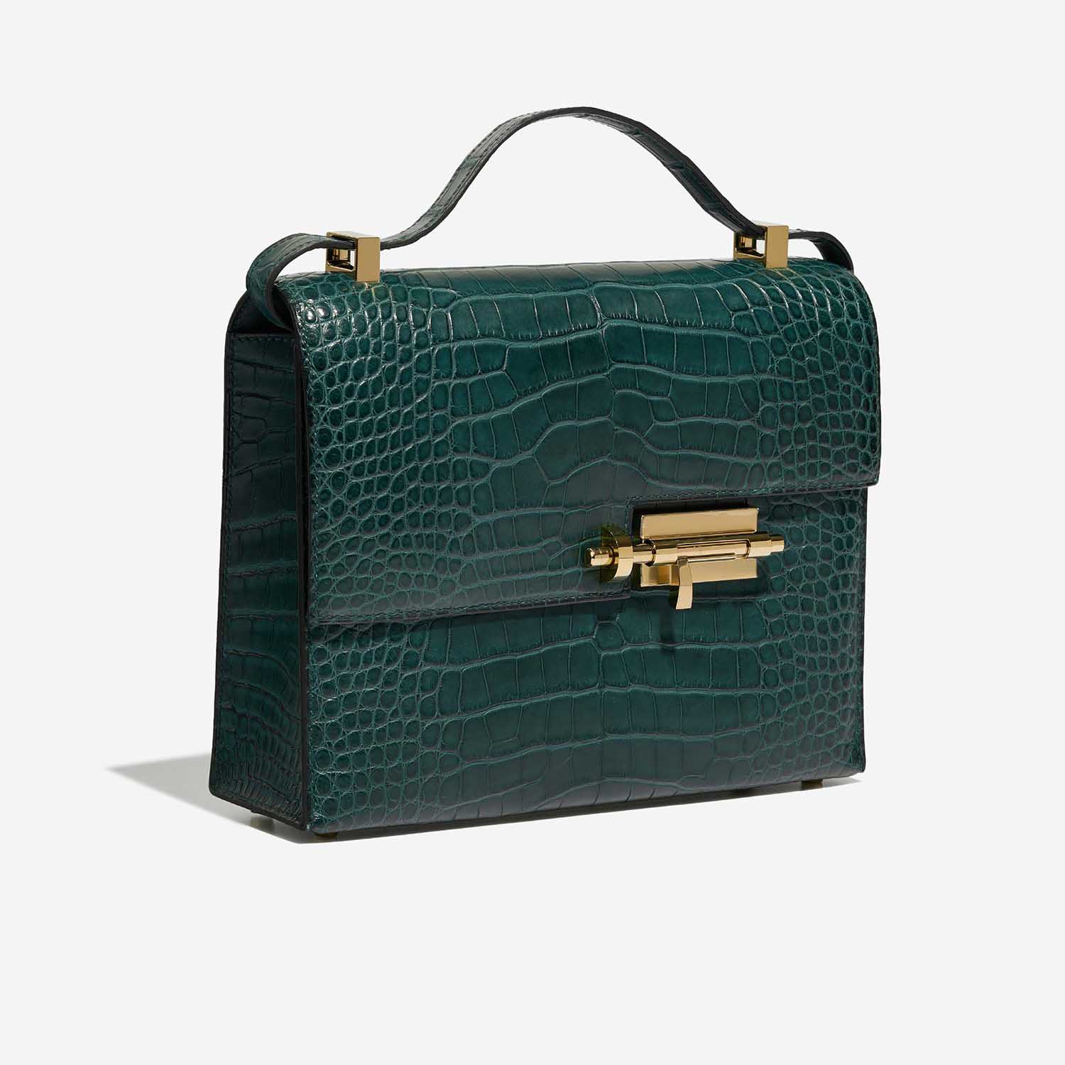 Gebrauchte Hermès Tasche Verrou 23 Matte Alligator Malachite Green | Verkaufen Sie Ihre Designer-Tasche auf Saclab.com