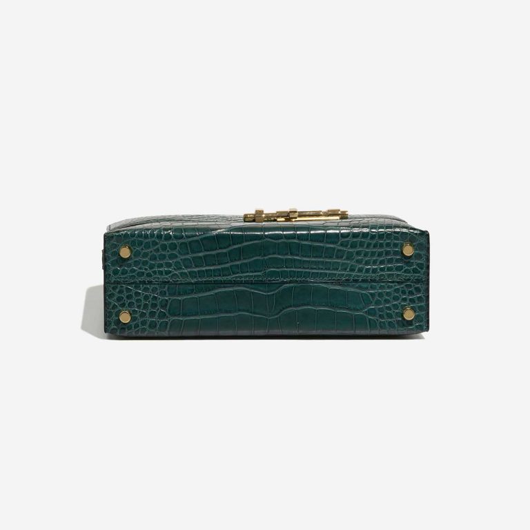 Pre-owned Hermès bag Verrou 23 Matte Alligator Malachite Blue, Green | Sell your designer bag on Saclab.com