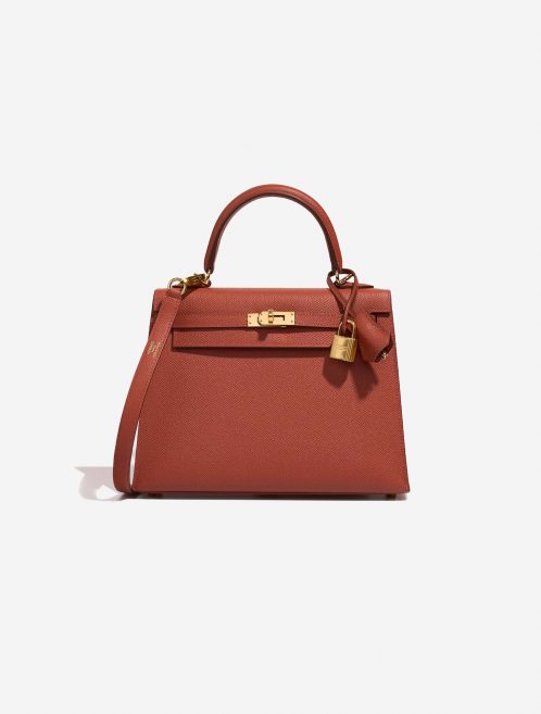 Hermès Kelly 25 RougeVenitien Front  | Sell your designer bag on Saclab.com