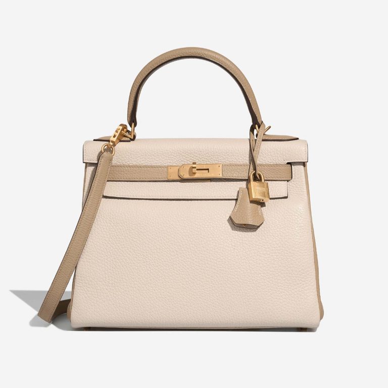 Hermès KellyHSS 28 Craie-Trench Front  | Sell your designer bag on Saclab.com