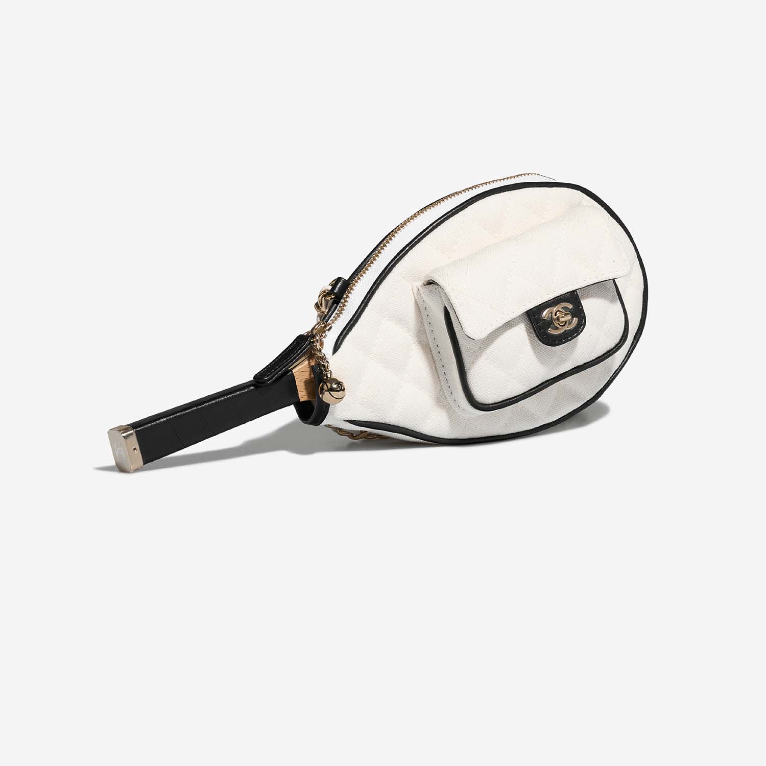 Chanel ClutchWithChain Small Weiß-Schwarz 6SF S | Verkaufen Sie Ihre Designer-Tasche auf Saclab.com