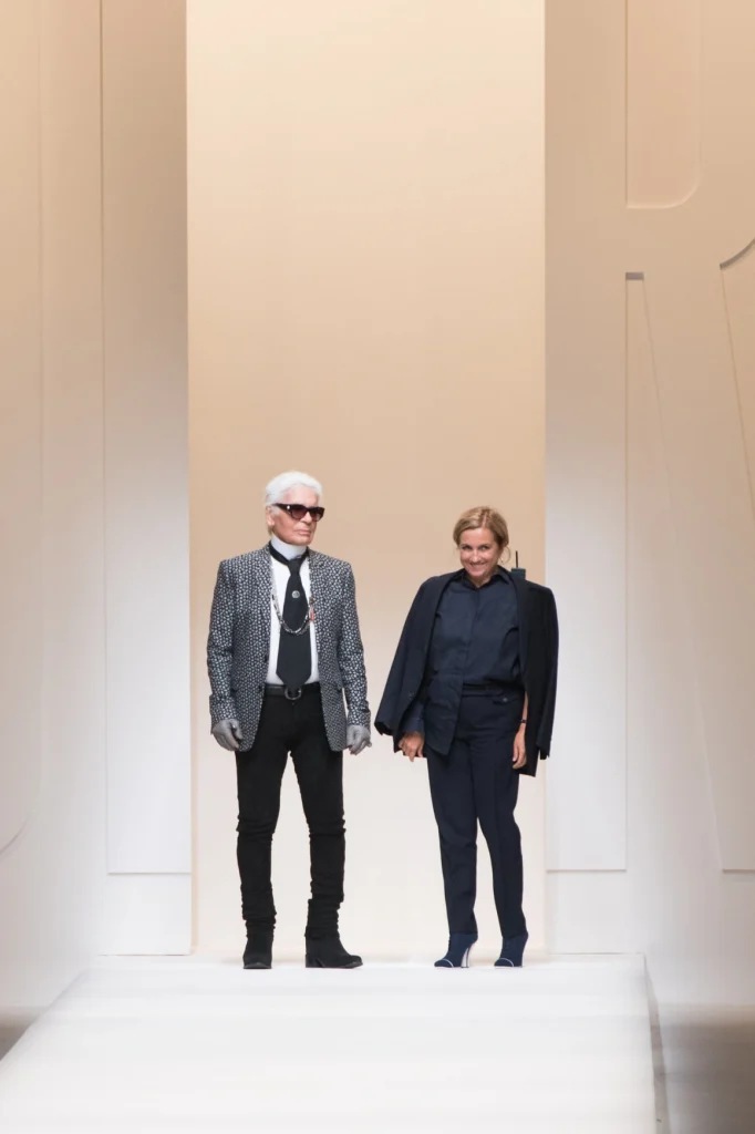 Karl Lagerfeld and Silvia Venturi Fendi