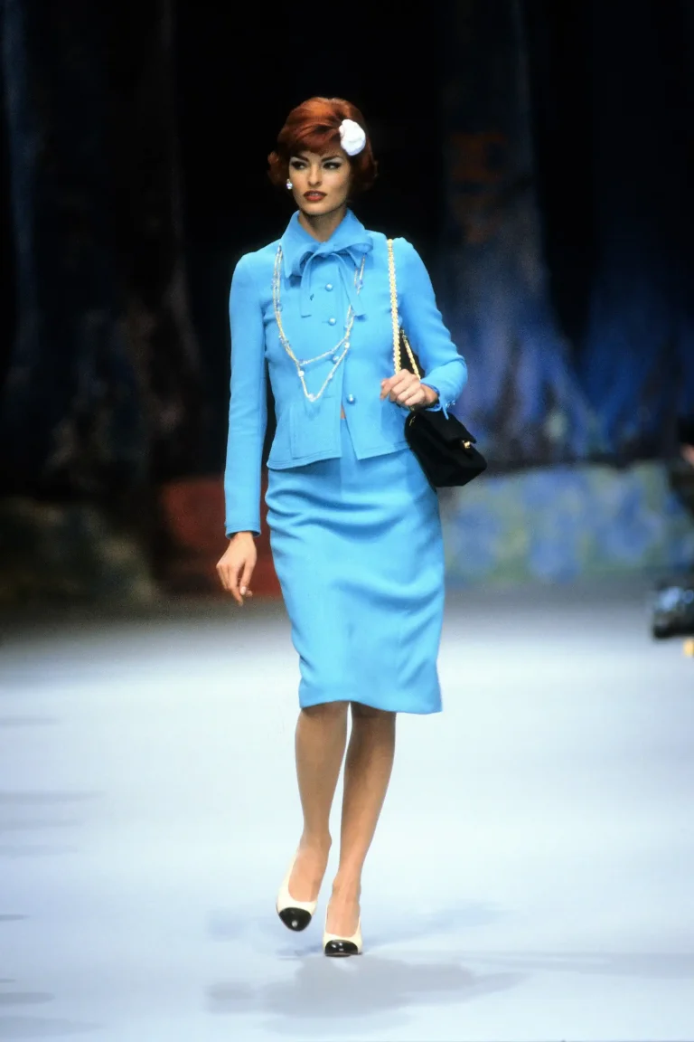 Linda Evangelista Laufsteg Chanel Frühjahr/Sommer 1992