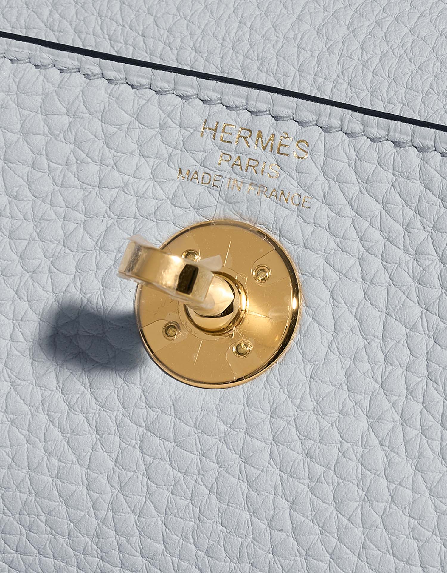 Hermès Lindy Mini Taurillon Clemence Blue Pale