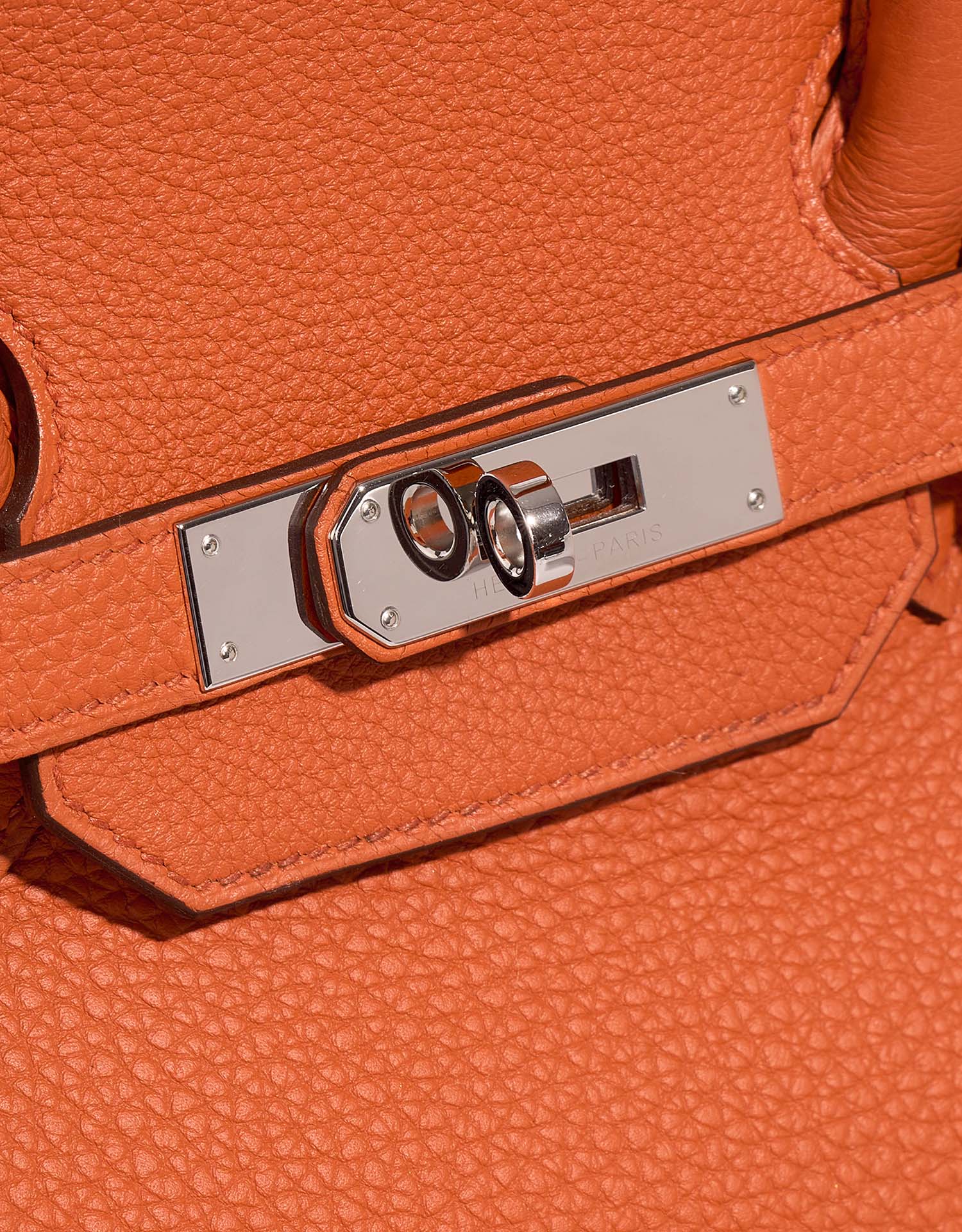 Hermès Birkin 35 OrangeH Closing System  | Sell your designer bag on Saclab.com