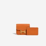 Hermès Constance SlimWallet OrangeH Front  | Sell your designer bag on Saclab.com