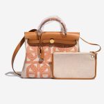 Hermès Herbag 31 OrangeMecano-EcruBeige-Natural Front | Verkaufen Sie Ihre Designer-Tasche auf Saclab.com