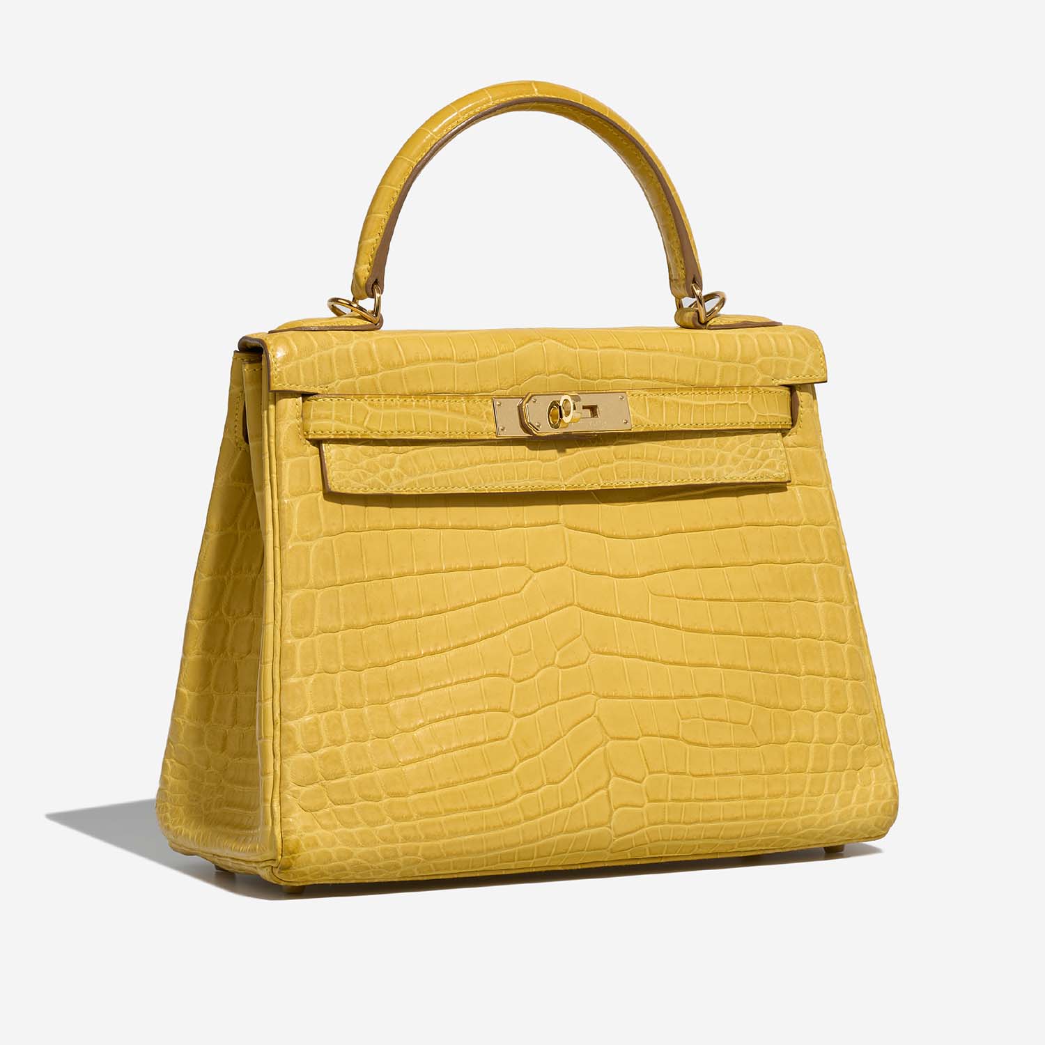 Hermès Kelly 28 JauneMimosa Side Front  | Sell your designer bag on Saclab.com