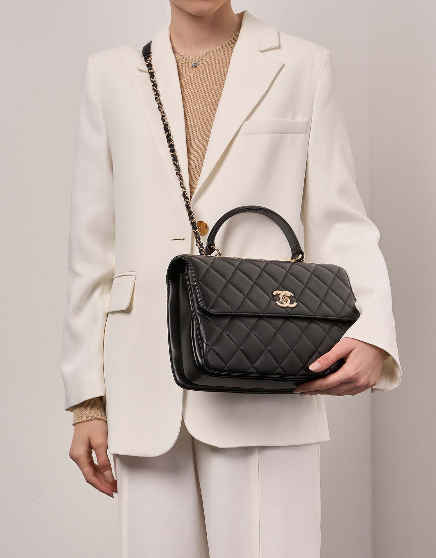 Chanel Trendy Large Black Sizes Worn | Sell your designer bag on Saclab.com