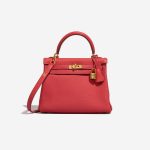 Hermès Kelly 25 RougePivoine Front  | Sell your designer bag on Saclab.com