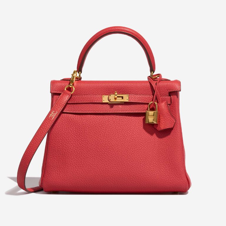 Hermès Kelly 25 RougePivoine Front  | Sell your designer bag on Saclab.com