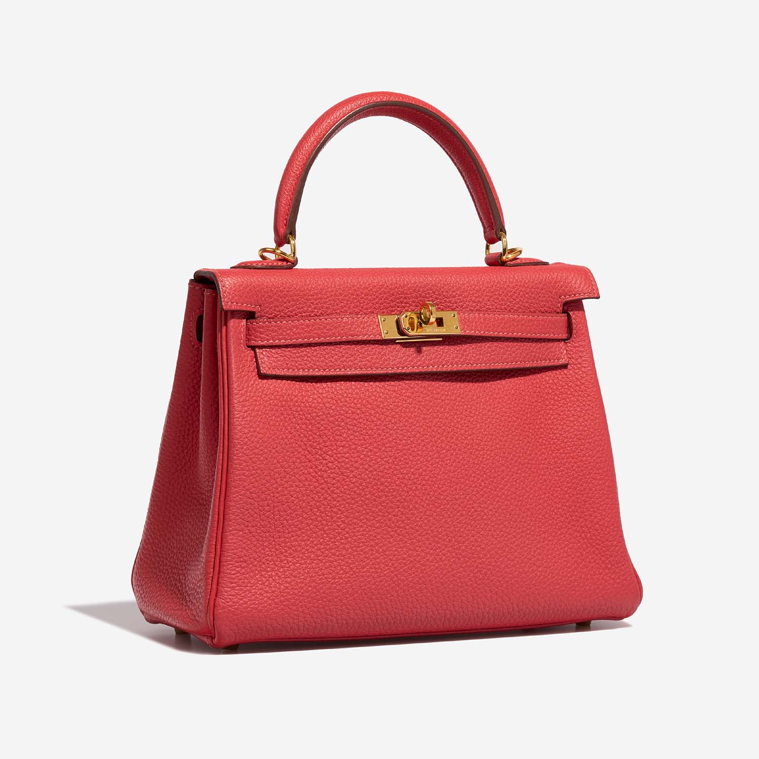 Hermès Kelly 25 RougePivoine Side Front | Verkaufen Sie Ihre Designer-Tasche auf Saclab.com
