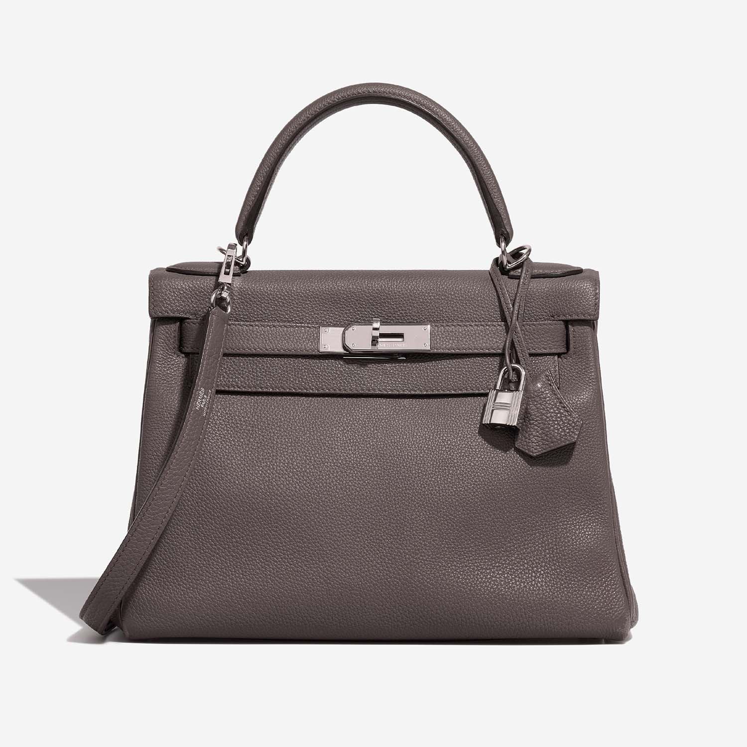 Hermès Kelly 28 Etain Front  | Sell your designer bag on Saclab.com