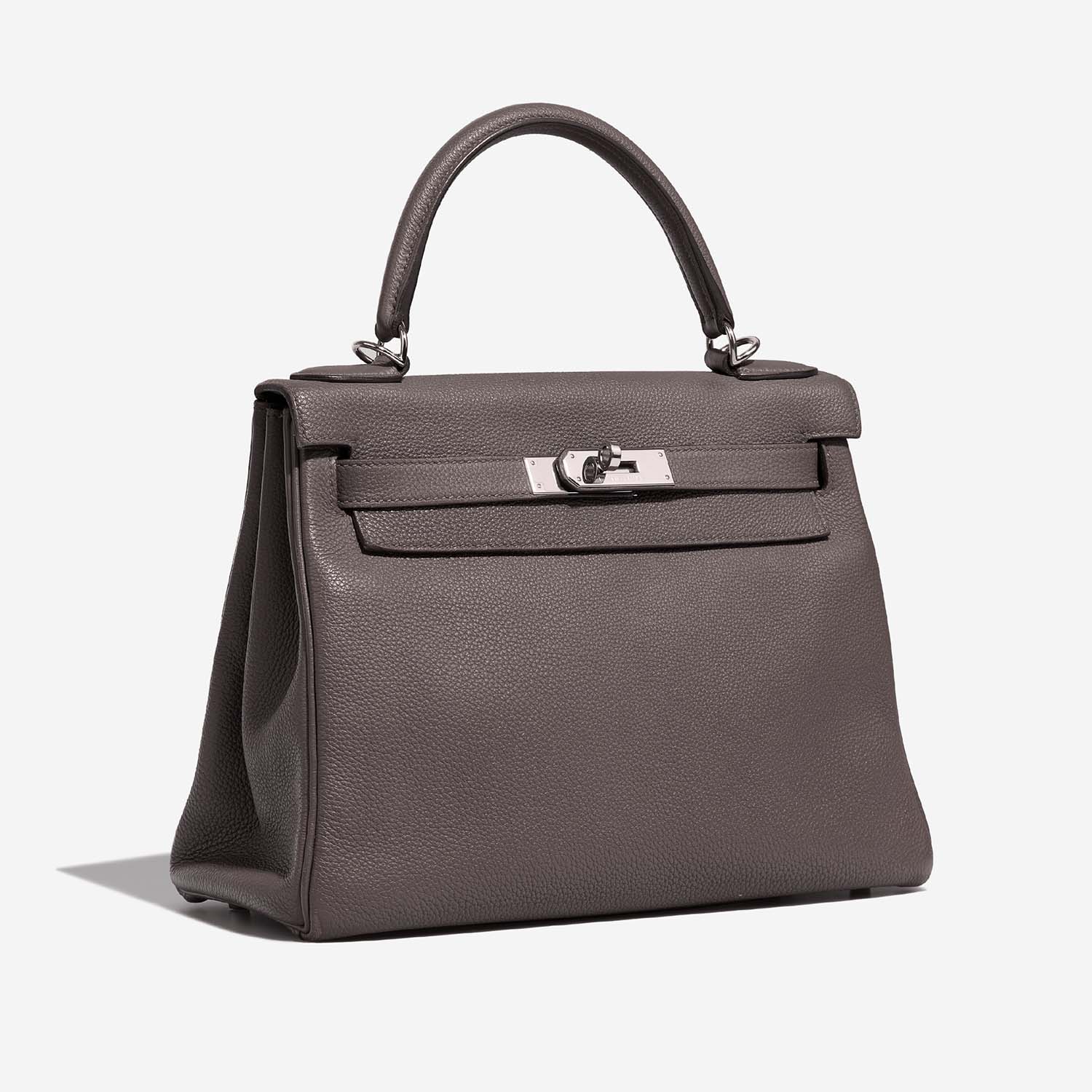 Hermès Kelly 28 Étain Side Front | Vendez votre sac de créateur sur Saclab.com