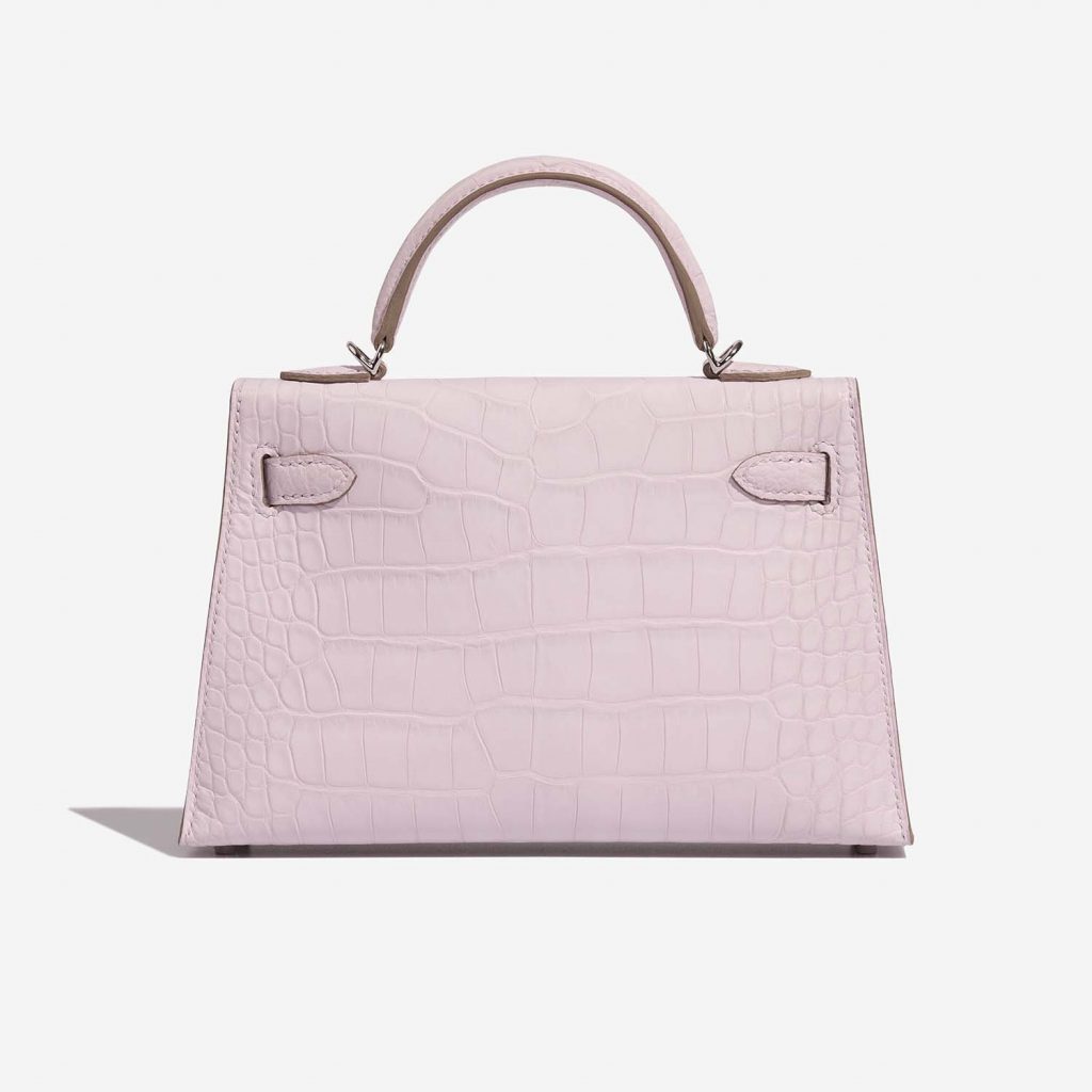 Hermès Kelly Mini Matte Alligator Borreal Satin Mauve Pale | SACLÀB