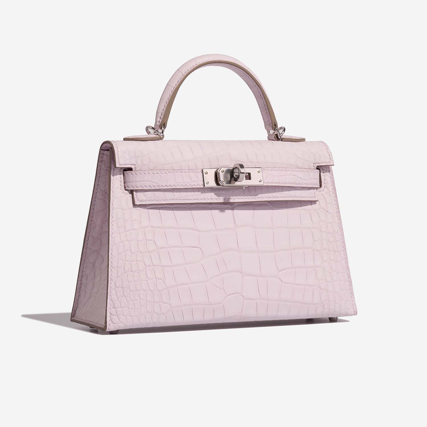 Hermès Kelly Mini MauvePale Side Front | Verkaufen Sie Ihre Designer-Tasche auf Saclab.com