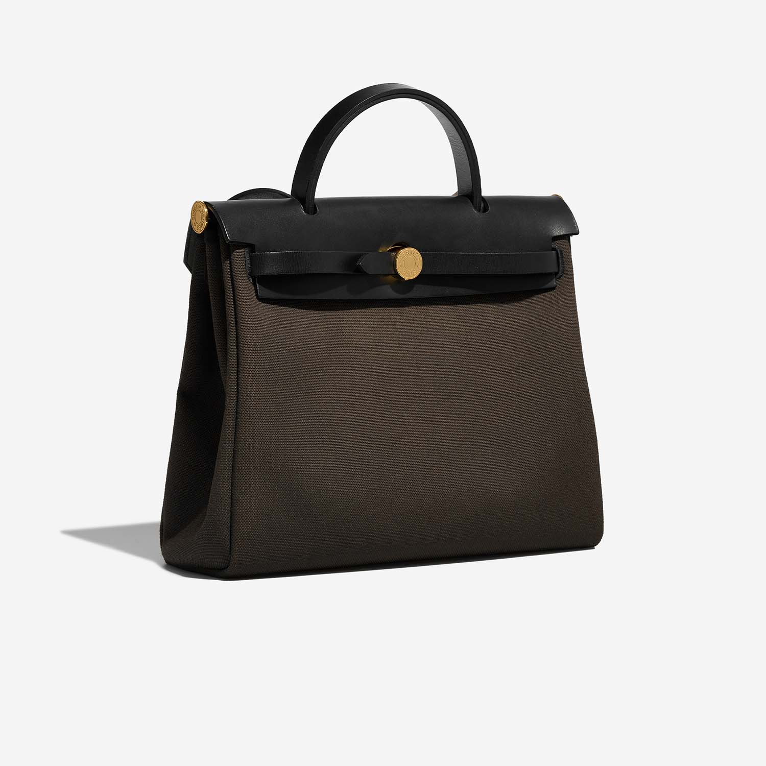 Hermès Herbag 31 Ebene-Schwarz Side Front | Verkaufen Sie Ihre Designer-Tasche auf Saclab.com