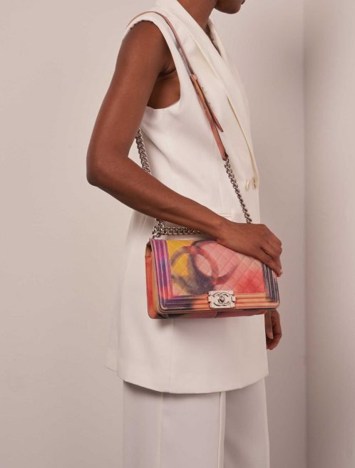 Chanel Boy OldMedium Multicolour Sizes Worn | Sell your designer bag on Saclab.com