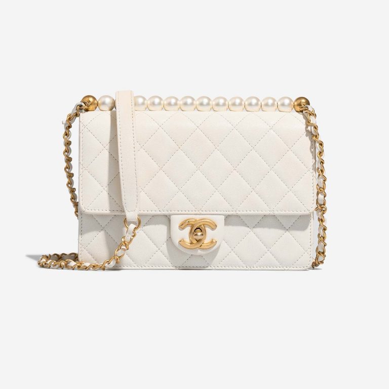 Chanel Timeless Pearls White Front  | Sell your designer bag on Saclab.com