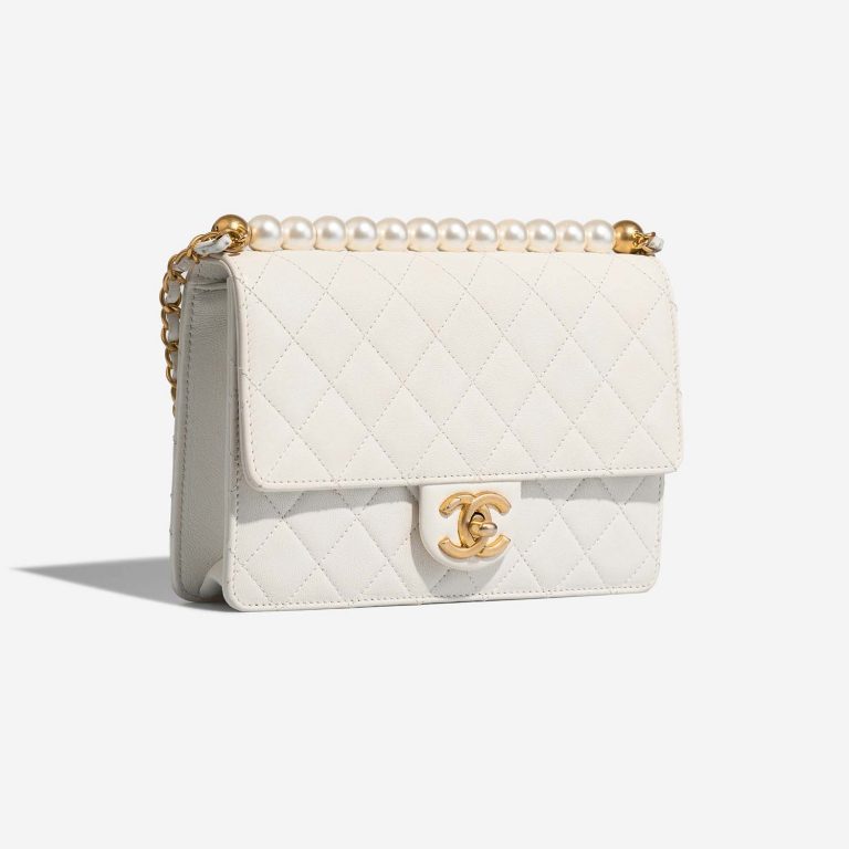 Chanel Timeless Pearls White Side Front  | Sell your designer bag on Saclab.com