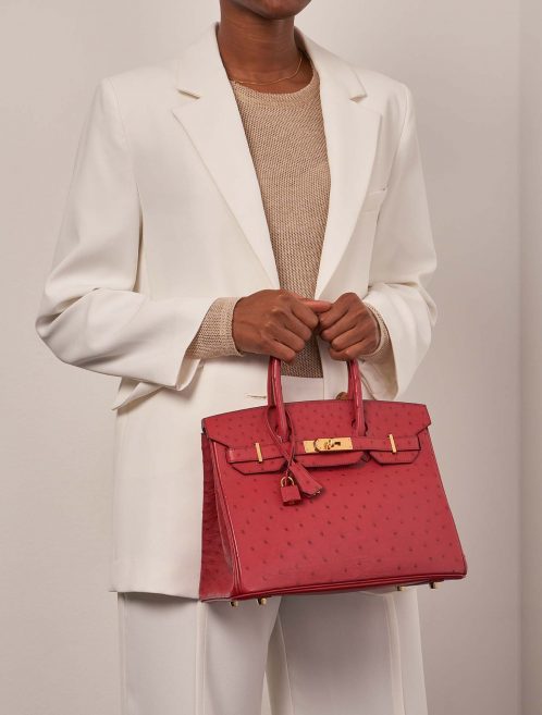 Hermès Birkin 30 RougeVif Sizes Worn | Sell your designer bag on Saclab.com
