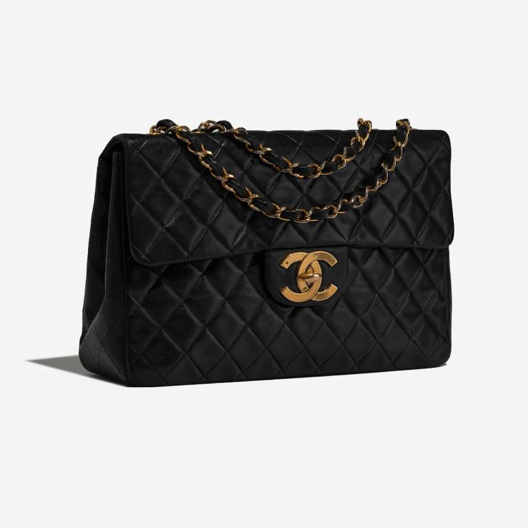 Chanel Timeless Jumbo Black Side Front  | Sell your designer bag on Saclab.com