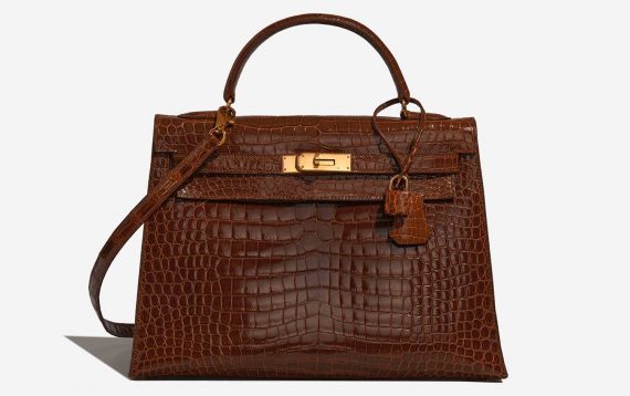 Hermès Kelly 32 Porosus Crocodile Etrusque Front | Sell your designer bag