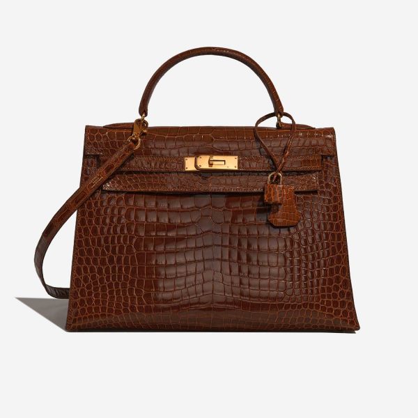 Hermès Kelly 32 Porosus Crocodile Etrusque | SACLÀB