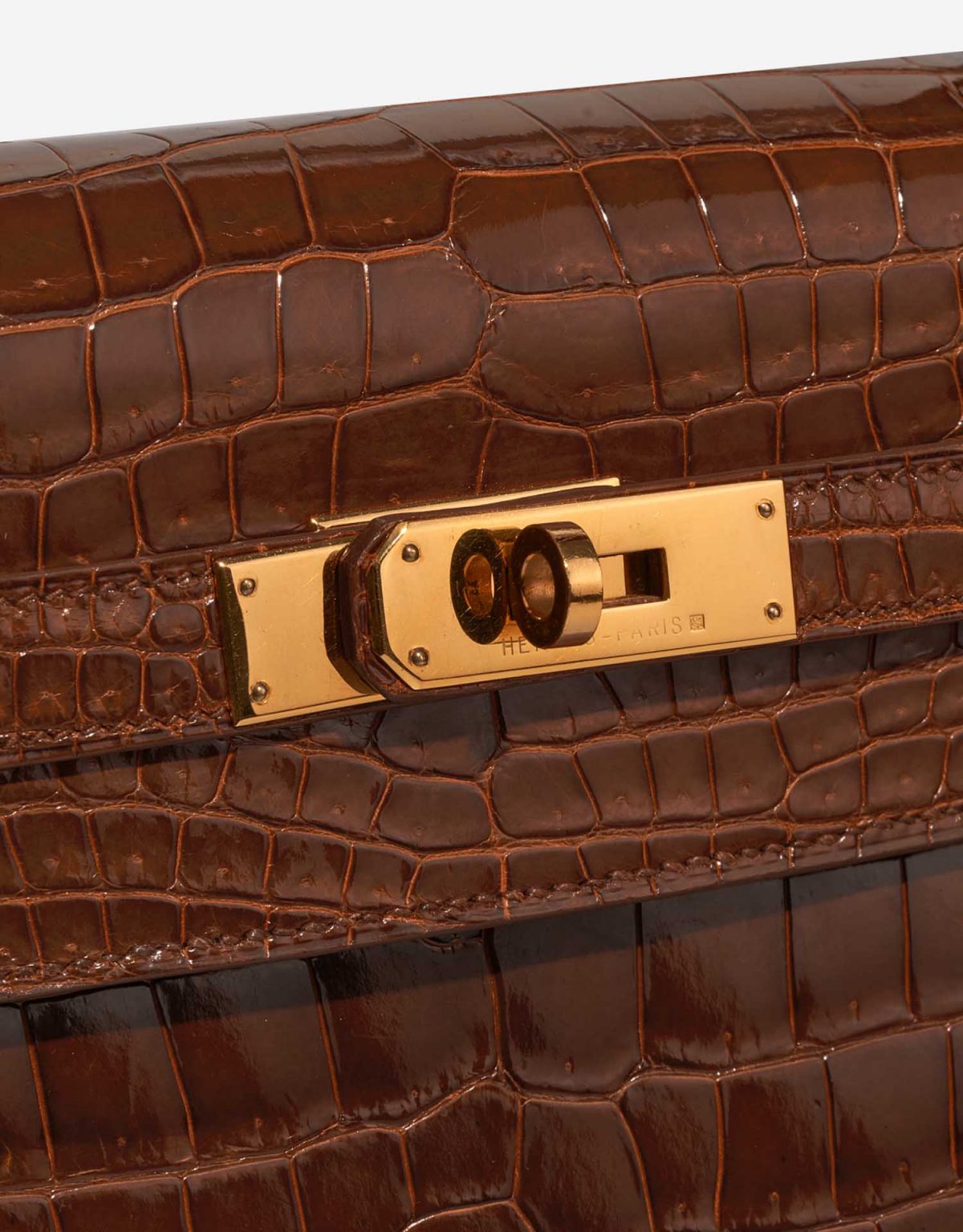 Hermès Kelly 32 Porosus Crocodile Etrusque | SACLÀB