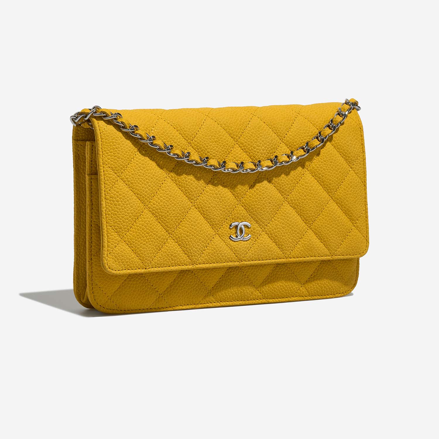 Chanel Timeless WOC Yellow Side Front  | Sell your designer bag on Saclab.com