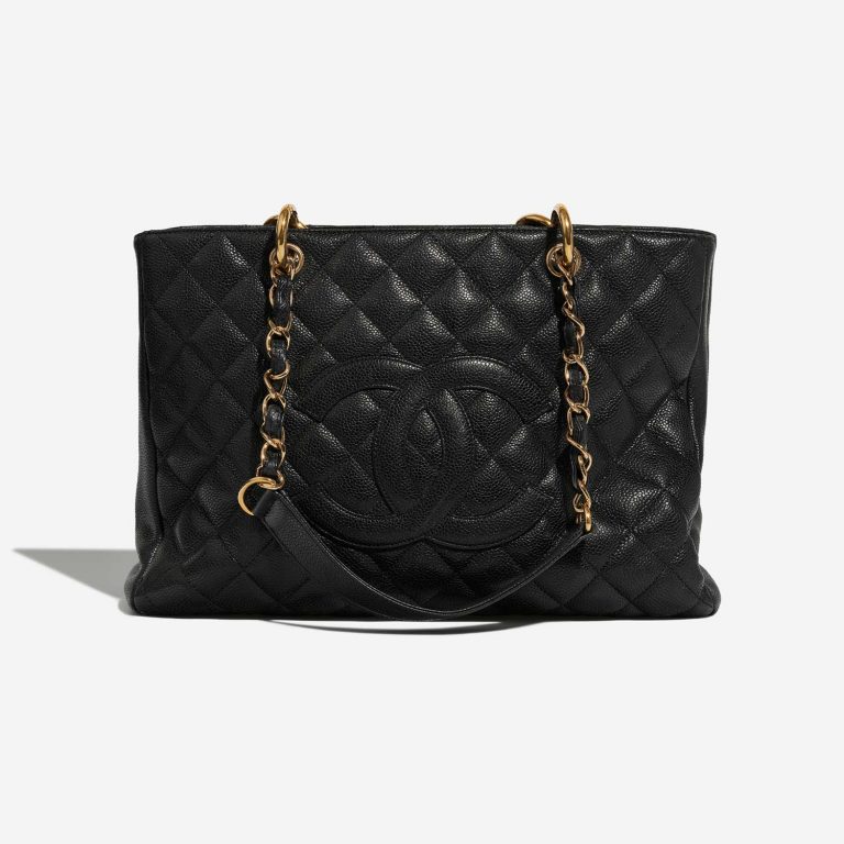 Chanel ShoppingTote GST Black Front  | Sell your designer bag on Saclab.com