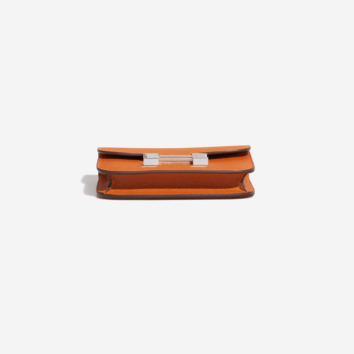 Hermès Constance SlimWallet OrangeH Side Front  | Sell your designer bag on Saclab.com