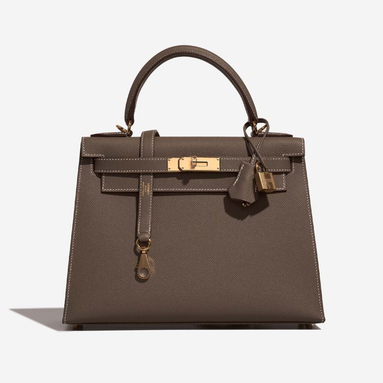 Hermès Kelly 28 Etoupe Front  | Sell your designer bag on Saclab.com