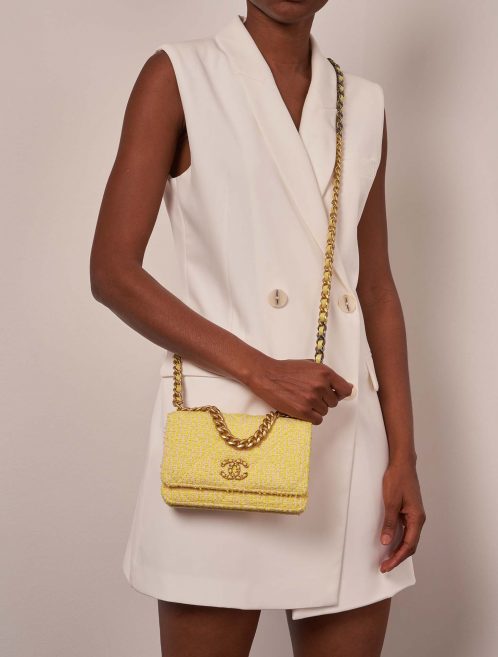 Chanel 19 WOC Yellow-Beige Sizes Worn | Sell your designer bag on Saclab.com