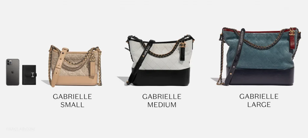 Les tailles du sac Gabrielle de Chanel