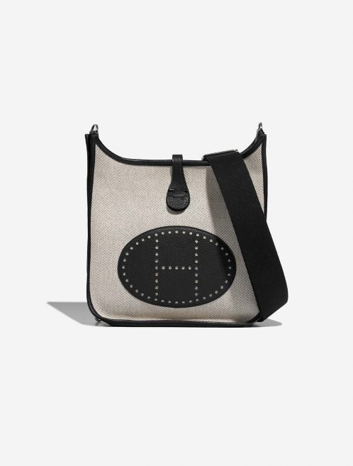 Hermès Evelyne 29 Schwarz-Ecru Front | Verkaufen Sie Ihre Designer-Tasche auf Saclab.com