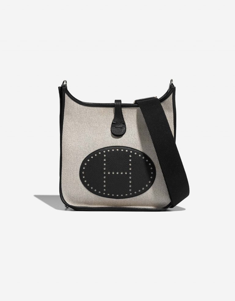 Hermès Evelyne 29 Black-Ecru Front  | Sell your designer bag on Saclab.com