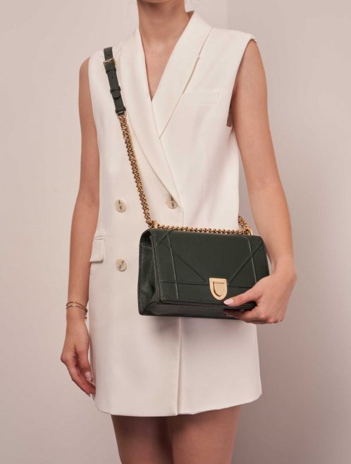Dior Diorama Medium Grün 1M | Verkaufen Sie Ihre Designer-Tasche auf Saclab.com