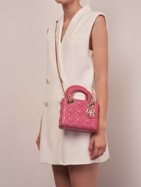 Dior Lady Small Pink 1M | Sell your designer bag on Saclab.com
