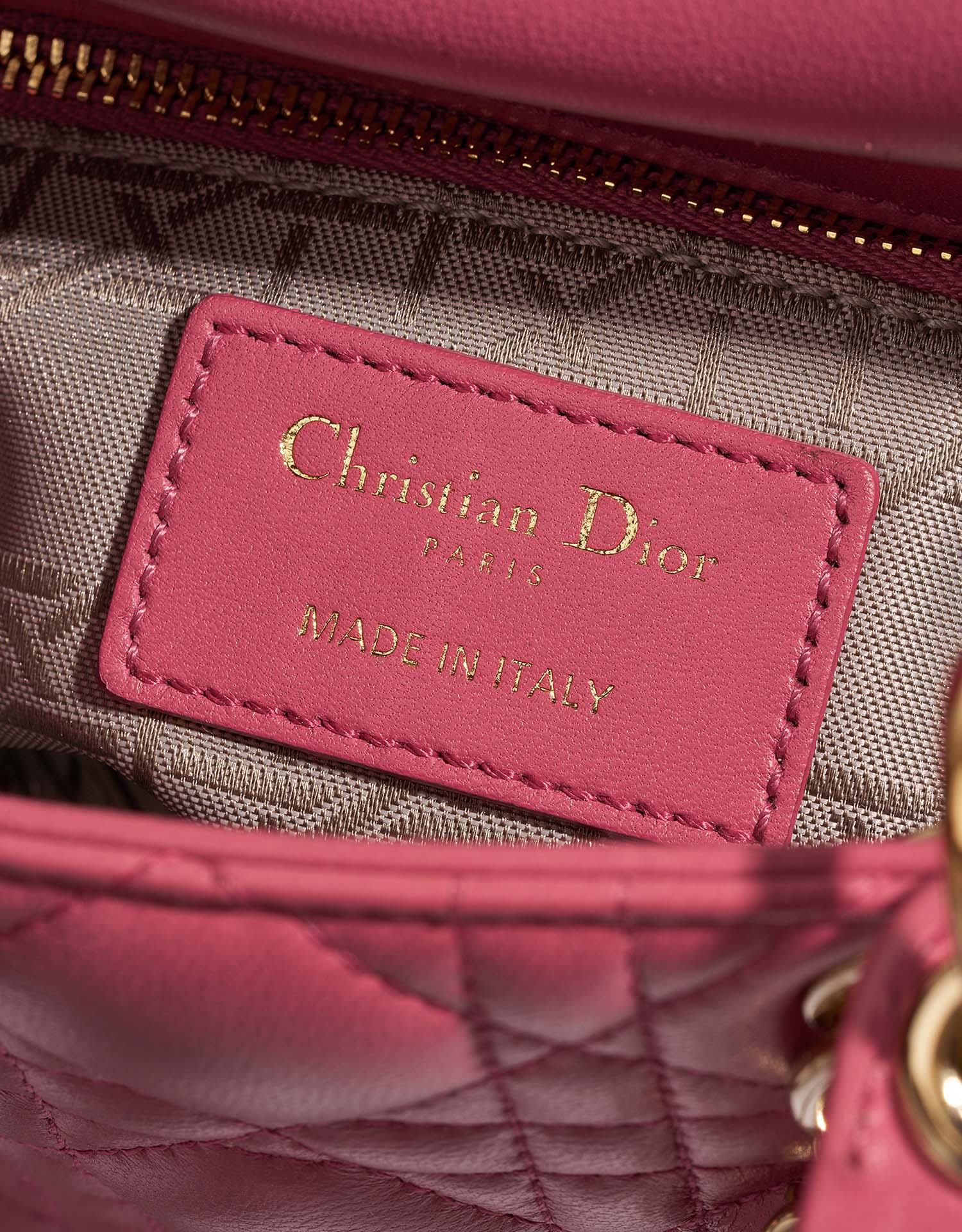 Dior Lady Small Pink Logo | Sell your designer bag on Saclab.com