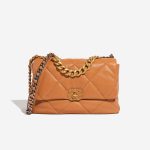 Chanel 19 Large Flap Bag Cognac Front  | Sell your designer bag on Saclab.com