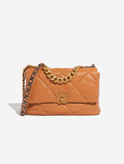 Chanel 19 Large Flap Bag Cognac Front  | Sell your designer bag on Saclab.com