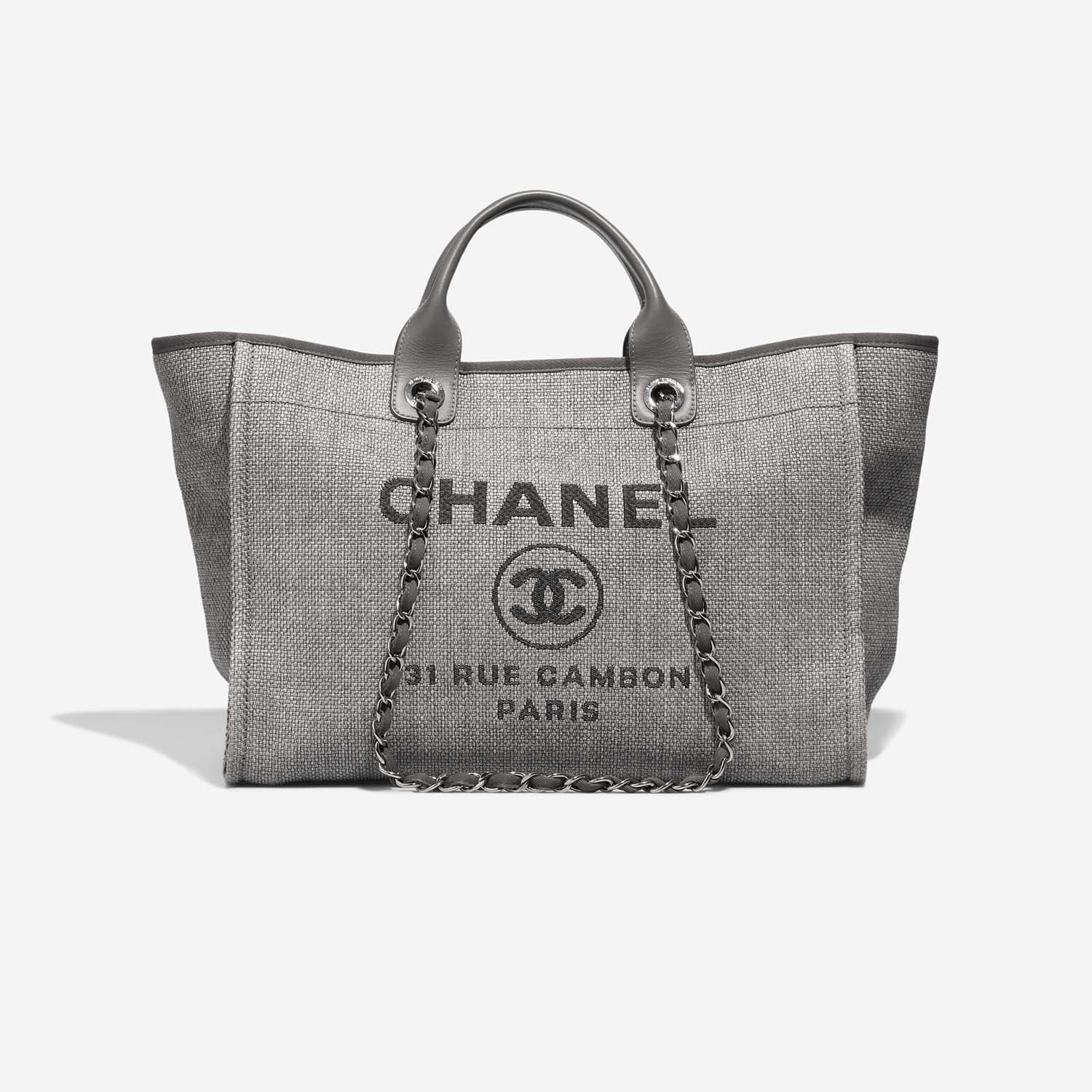 Chanel Deauville Medium Grey Front  | Sell your designer bag on Saclab.com