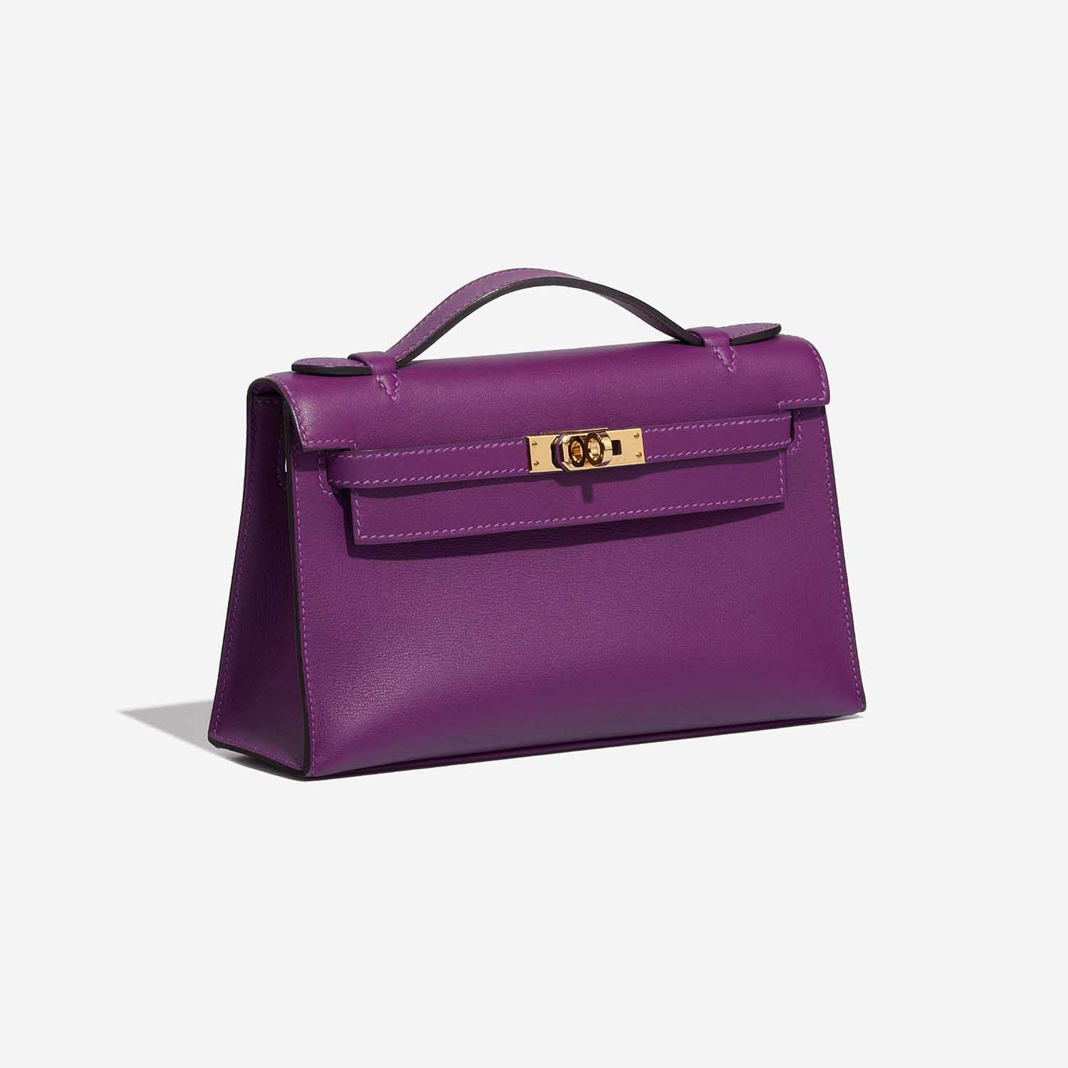 Hermès Kelly Pochette Anemone Side Front  | Sell your designer bag on Saclab.com