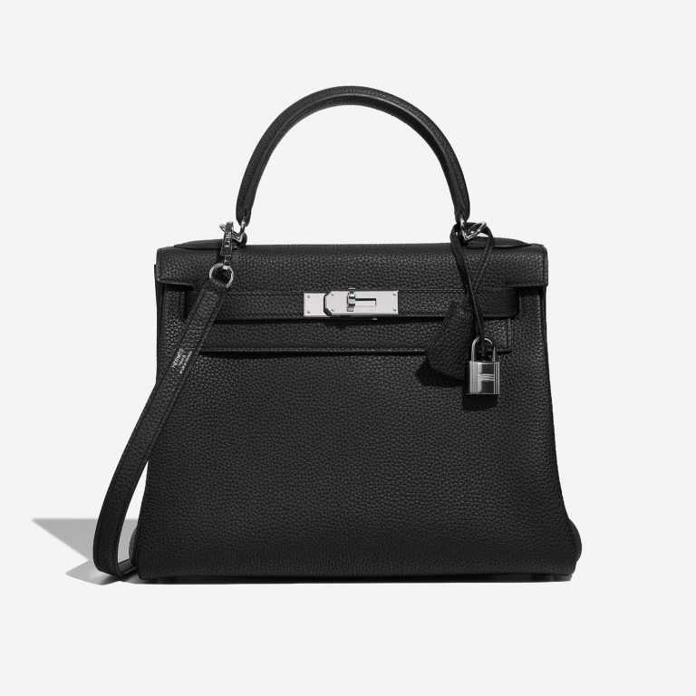 Hermès Kelly 28 Black 2SF S | Sell your designer bag on Saclab.com