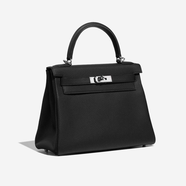 Hermès Kelly 28 Black Side Front  | Sell your designer bag on Saclab.com