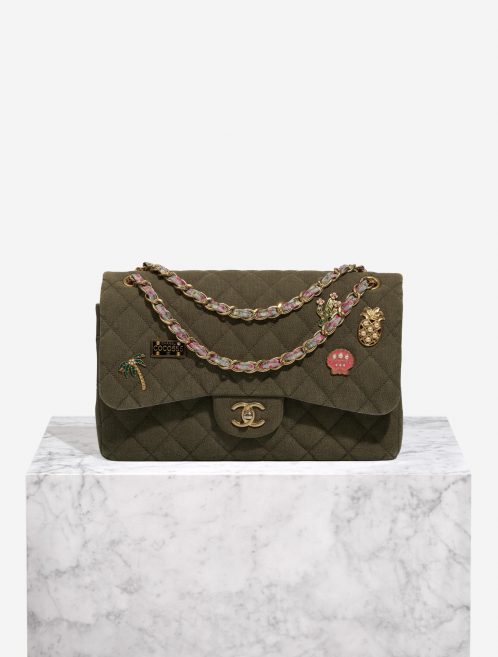 Chanel Timeless Jumbo Khaki Front  | Sell your designer bag on Saclab.com