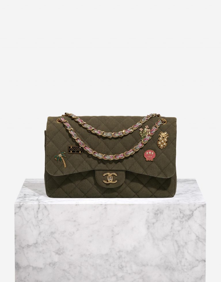 Chanel Timeless Jumbo Khaki Front  | Sell your designer bag on Saclab.com