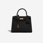 Hermès Kelly 25 Black Front  | Sell your designer bag on Saclab.com