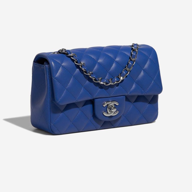 Chanel Timeless MiniRectangular Blue Side Front  | Sell your designer bag on Saclab.com